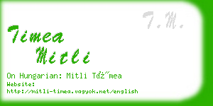 timea mitli business card